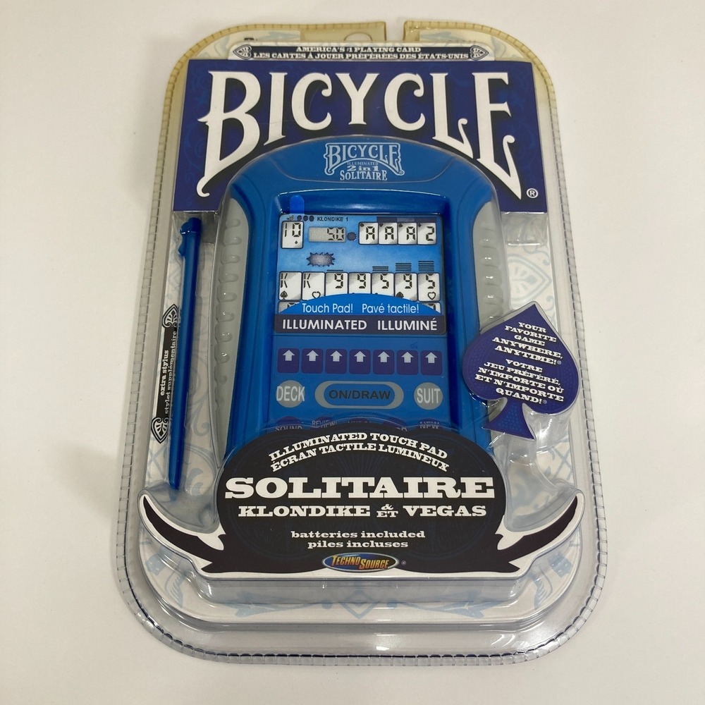 Bicycle Illuminated Touch Pad Solitaire Electronic Handheld Game 2008 New